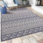 Outdoor Rug Carpet 5x8 ft, Flatweave Textured Outdoor Patio Rug Non Slip Indoor Outdoor Rugs with Rubber Particles Backing Boho Outdoor Area Rug for Patio Deck Front Porch Backyard Balcony - 7DAY'S