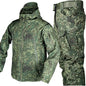 Outdoor Shark Skin Warmth Set Camo Plush Thickened Coat Autumn/Winter Racing Top Does Not Include Cuff Logo Pattern - 7DAY'S