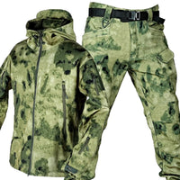 Outdoor Shark Skin Warmth Set Camo Plush Thickened Coat Autumn/Winter Racing Top Does Not Include Cuff Logo Pattern - 7DAY'S