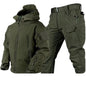Outdoor Shark Skin Warmth Set Camo Plush Thickened Coat Autumn/Winter Racing Top Does Not Include Cuff Logo Pattern - 7DAY'S