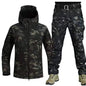 Outdoor Shark Skin Warmth Set Camo Plush Thickened Coat Autumn/Winter Racing Top Does Not Include Cuff Logo Pattern - 7DAY'S