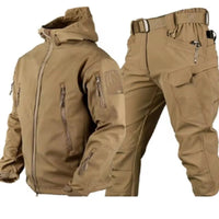 Outdoor Shark Skin Warmth Set Camo Plush Thickened Coat Autumn/Winter Racing Top Does Not Include Cuff Logo Pattern - 7DAY'S