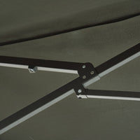Outsunny 15ft Double - Sided Patio Umbrella Outdoor Market Extra Large Gray with Crank for Deck Lawn Backyard Pool - 7DAY'S