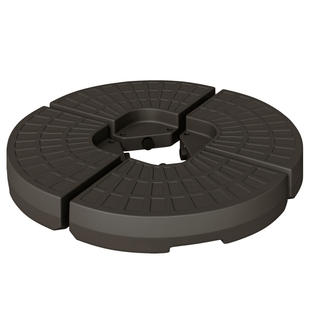 Outsunny Cantilever Patio Umbrella Base Fan Shaped Weights with Handles Durable Material Coffee