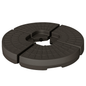 Outsunny Cantilever Patio Umbrella Base Fan Shaped Weights with Handles Durable Material Coffee - 7DAY'S