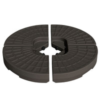 Outsunny Cantilever Patio Umbrella Base Fan Shaped Weights with Handles Durable Material Coffee - 7DAY'S