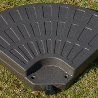 Outsunny Cantilever Patio Umbrella Base Fan Shaped Weights with Handles Durable Material Coffee - 7DAY'S