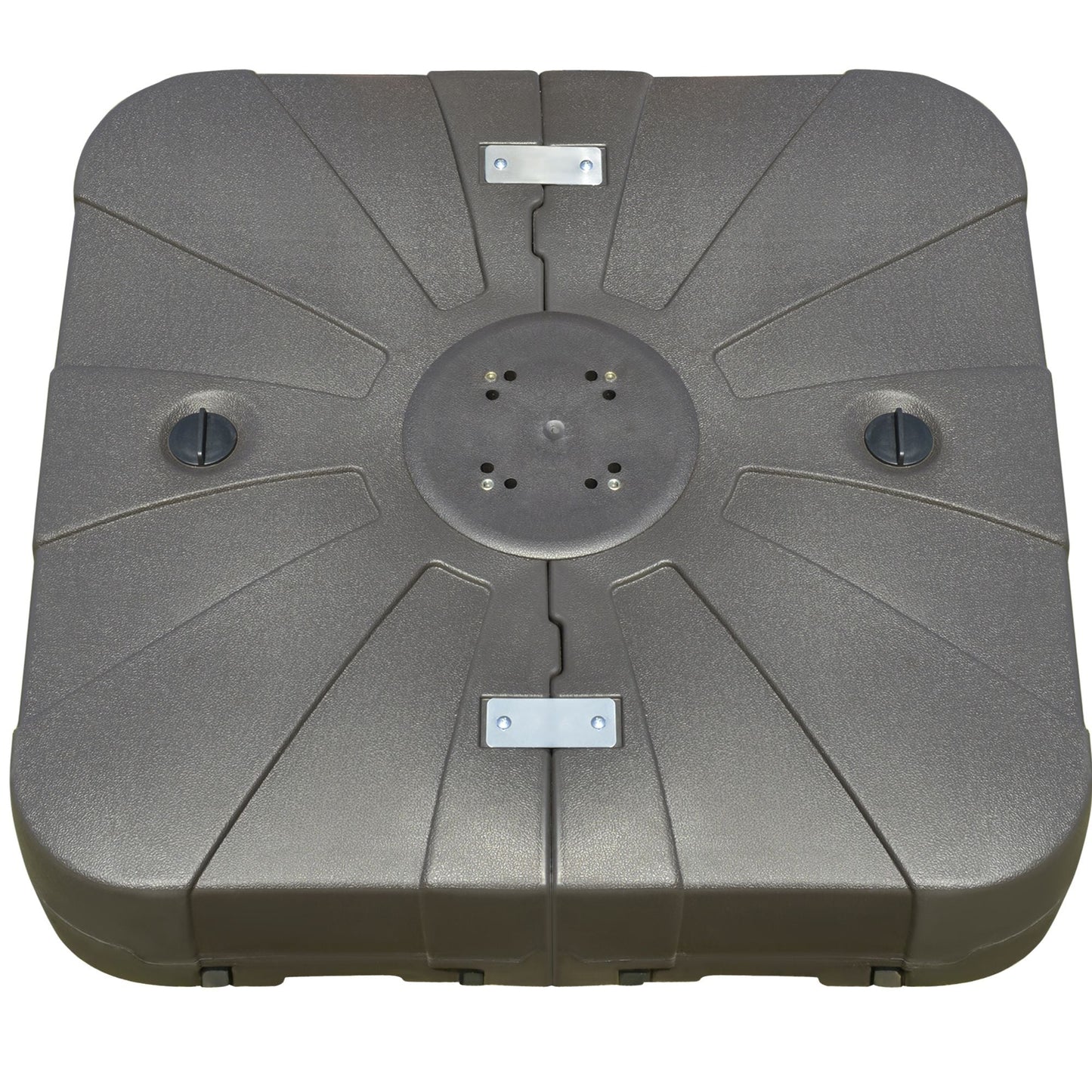 Outsunny Cantilever Umbrella Base with Wheels 330 lbs Sand 286 lbs Water Heavy Duty Coffee - 7DAY'S