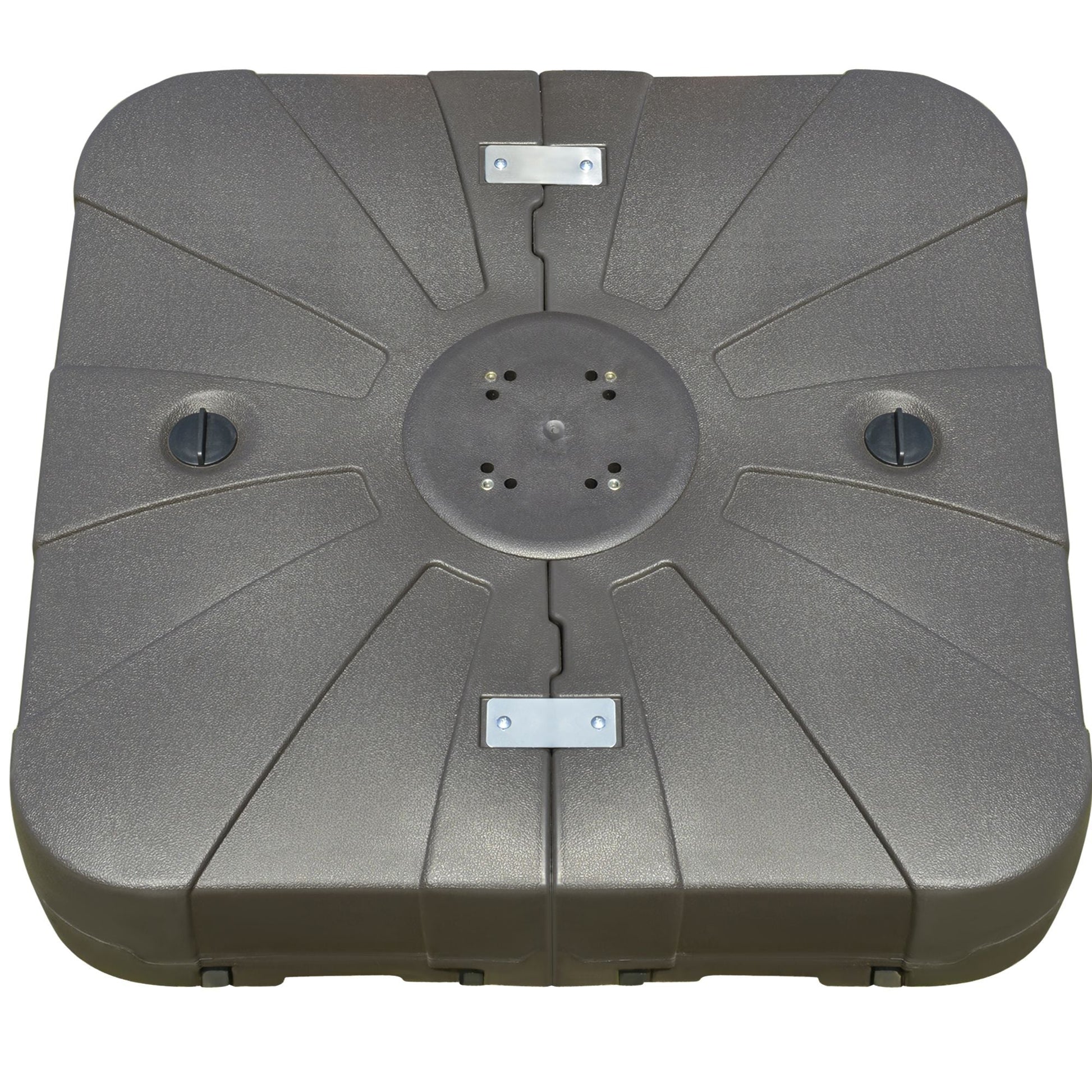 Outsunny Cantilever Umbrella Base with Wheels 330 lbs Sand 286 lbs Water Heavy Duty Coffee - 7DAY'S