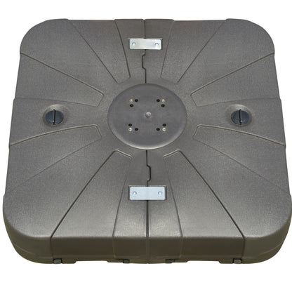 Outsunny Cantilever Umbrella Base with Wheels 330 lbs Sand 286 lbs Water Heavy Duty Coffee - 7DAY'S