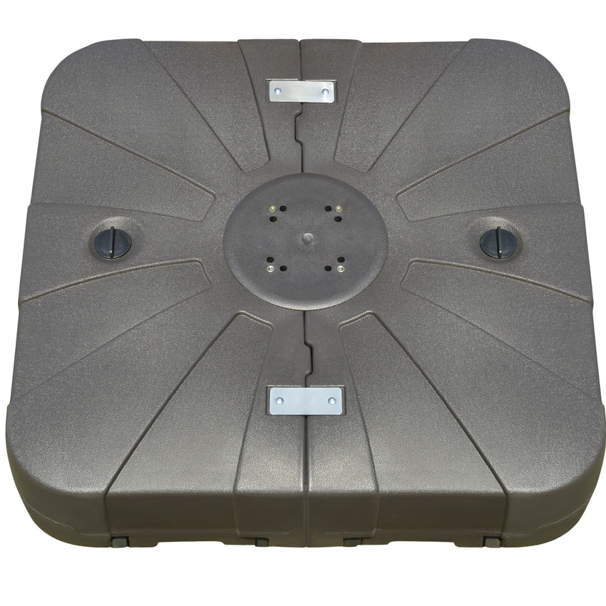 Outsunny Cantilever Umbrella Base with Wheels 330 lbs Sand 286 lbs Water Heavy Duty Coffee - 7DAY'S
