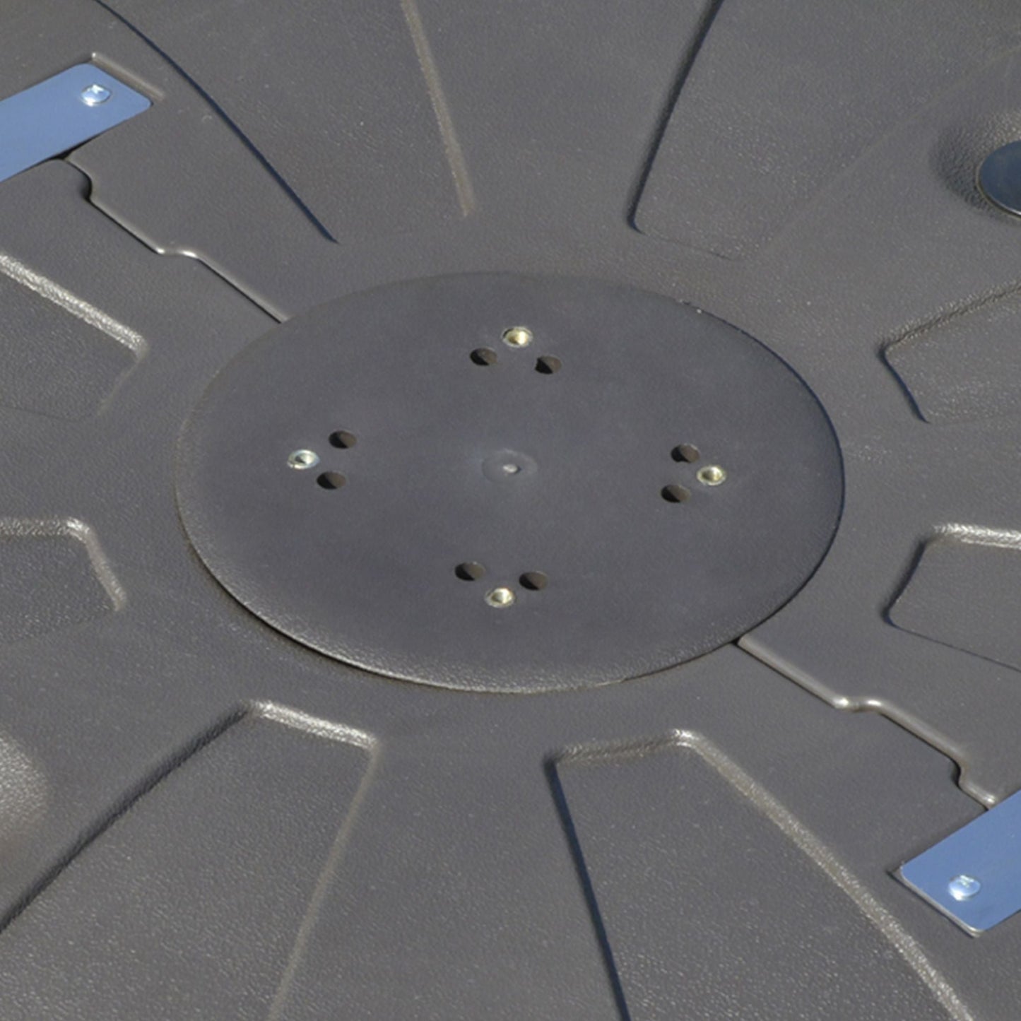 Outsunny Cantilever Umbrella Base with Wheels 330 lbs Sand 286 lbs Water Heavy Duty Coffee - 7DAY'S