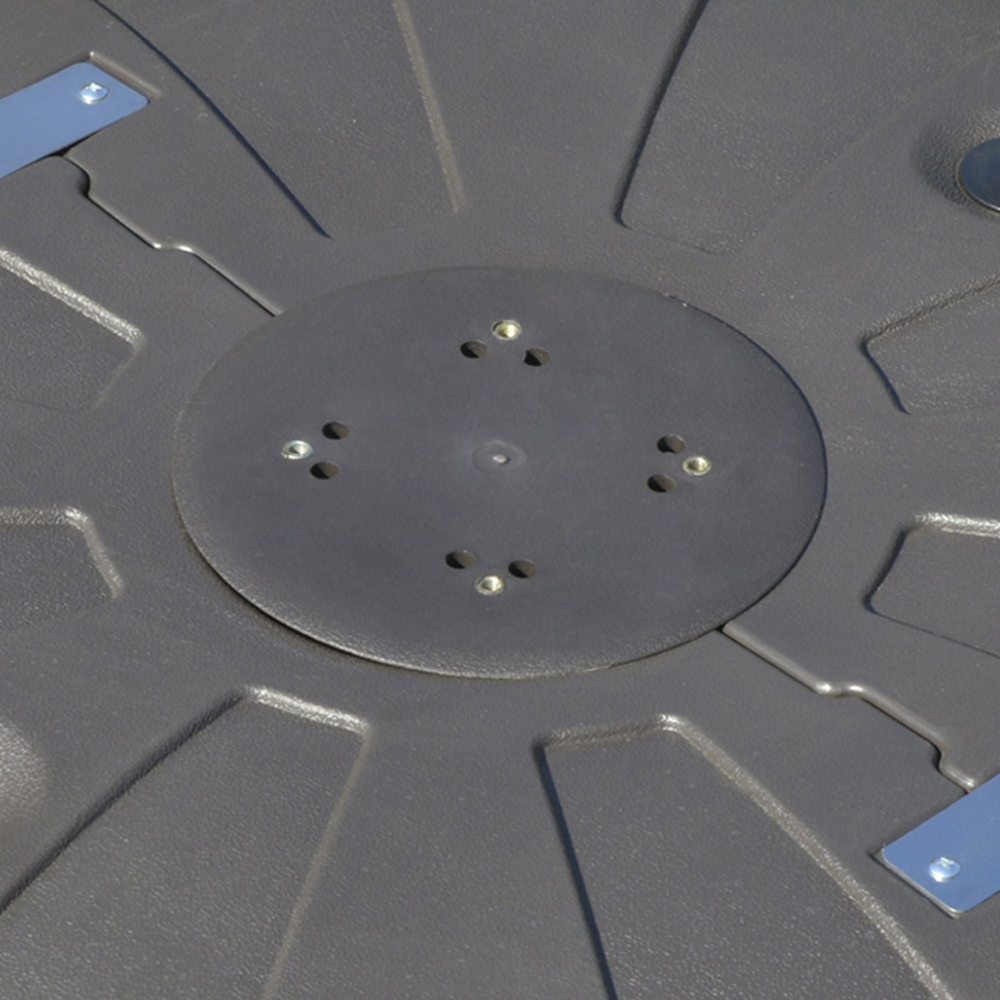 Outsunny Cantilever Umbrella Base with Wheels 330 lbs Sand 286 lbs Water Heavy Duty Coffee - 7DAY'S