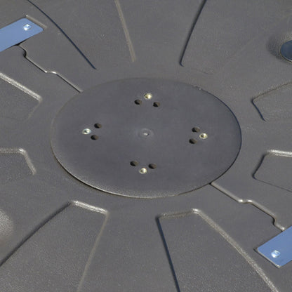 Outsunny Cantilever Umbrella Base with Wheels 330 lbs Sand 286 lbs Water Heavy Duty Coffee - 7DAY'S