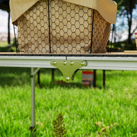Outsunny Folding Camping Table, Adjustable Height Aluminum Table, Portable Camping Table for Picnic, Beach, BBQ - 7DAY'S