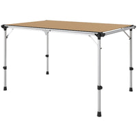 Outsunny Folding Camping Table, Adjustable Height Aluminum Table, Portable Camping Table for Picnic, Beach, BBQ - 7DAY'S