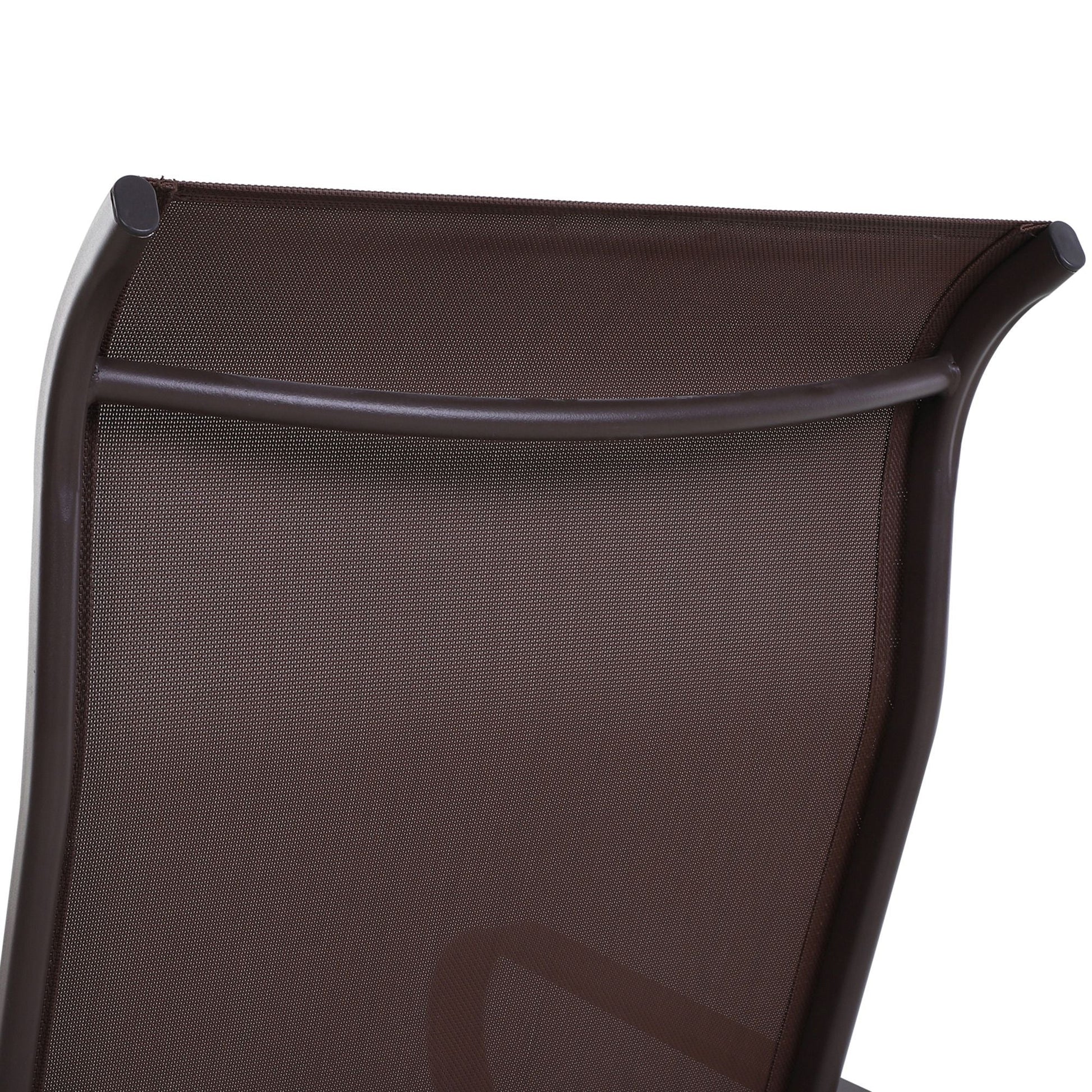 Outsunny Gliding Lounger Chair, Outdoor Swinging Chair with Smooth Rocking Arms and Lightweight Construction for Patio Backyard, Brown - 7DAY'S