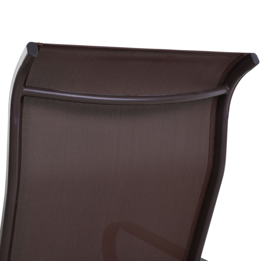 Outsunny Gliding Lounger Chair, Outdoor Swinging Chair with Smooth Rocking Arms and Lightweight Construction for Patio Backyard, Brown - 7DAY'S