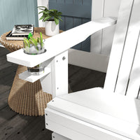 Outsunny Modern Adirondack Chair with Cupholder for Patio, Garden & Lawn, White - 7DAY'S