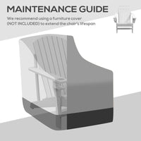 Outsunny Modern Adirondack Chair with Cupholder for Patio, Garden & Lawn, White - 7DAY'S