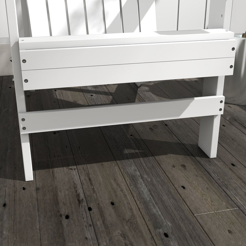 Outsunny Modern Adirondack Chair with Cupholder for Patio, Garden & Lawn, White - 7DAY'S