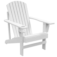 Outsunny Modern Adirondack Chair with Cupholder for Patio, Garden & Lawn, White - 7DAY'S