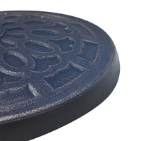 Outsunny Outdoor Umbrella Stand Base 17" 27 lbs, Round, Decorative Pattern, for Φ1.5", Φ1.89" Pole - Bronze - 7DAY'S