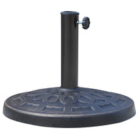 Outsunny Outdoor Umbrella Stand Base 17" 27 lbs, Round, Decorative Pattern, for Φ1.5", Φ1.89" Pole - Bronze - 7DAY'S