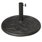 Outsunny Round Bronze Resin 22" 42 lbs Umbrella Base, Decorative Pattern, Fits Φ1.5", Φ1.89" Poles - Sturdy Parasol Stand for Garden - 7DAY'S