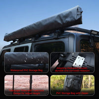 Overland 270 Degree Awning House Tent for Driver Side, Only Top Awning Not Include Side wall Effortless Installation, All - Weather Protection, Hidden Support Pole - 7DAY'S