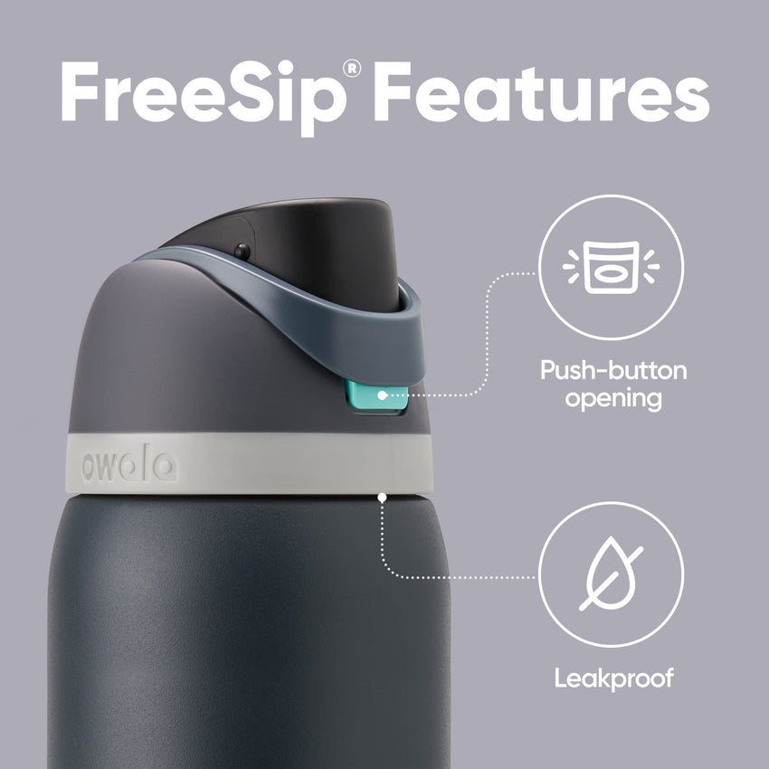 Owala FreeSip Insulated Stainless Steel Water Bottle with Straw for Sports, Travel, and School BPA - Free Sports Water Bottle, 24 oz, Tropical - 7DAY'S