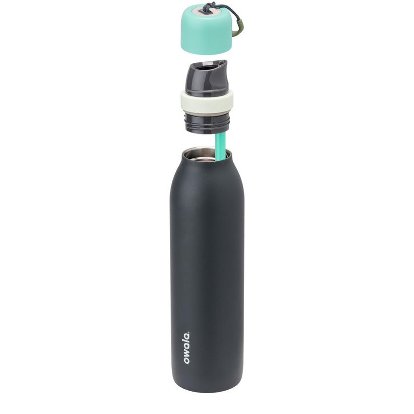 Owala FreeSip Twist Insulated Stainless Steel Water Bottle with Straw for Sports and Travel, BPA - Free, 24 - oz, Purple/Purple (California Grapevine) - 7DAY'S