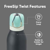 Owala FreeSip Twist Insulated Stainless Steel Water Bottle with Straw for Sports and Travel, BPA - Free, 24 - oz, Purple/Purple (California Grapevine) - 7DAY'S