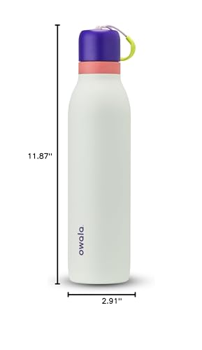 Owala FreeSip Twist Insulated Stainless Steel Water Bottle with Straw for Sports and Travel, BPA - Free, 24 - oz, Purple/Purple (California Grapevine) - 7DAY'S