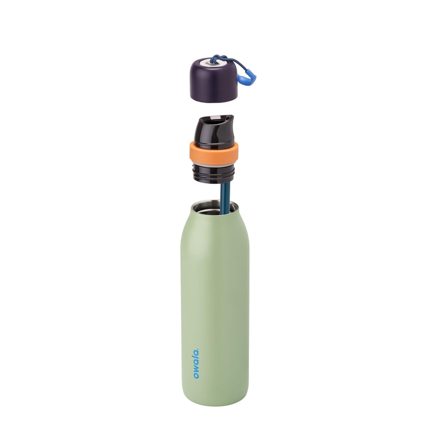 Owala FreeSip Twist Insulated Stainless Steel Water Bottle with Straw for Sports and Travel, BPA - Free, 24 - oz, Purple/Purple (California Grapevine) - 7DAY'S