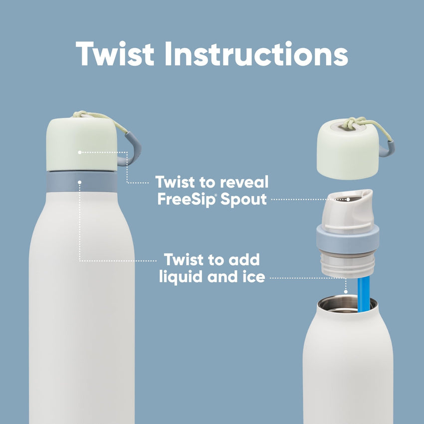 Owala FreeSip Twist Insulated Stainless Steel Water Bottle with Straw for Sports and Travel, BPA - Free, 24 - oz, Purple/Purple (California Grapevine) - 7DAY'S