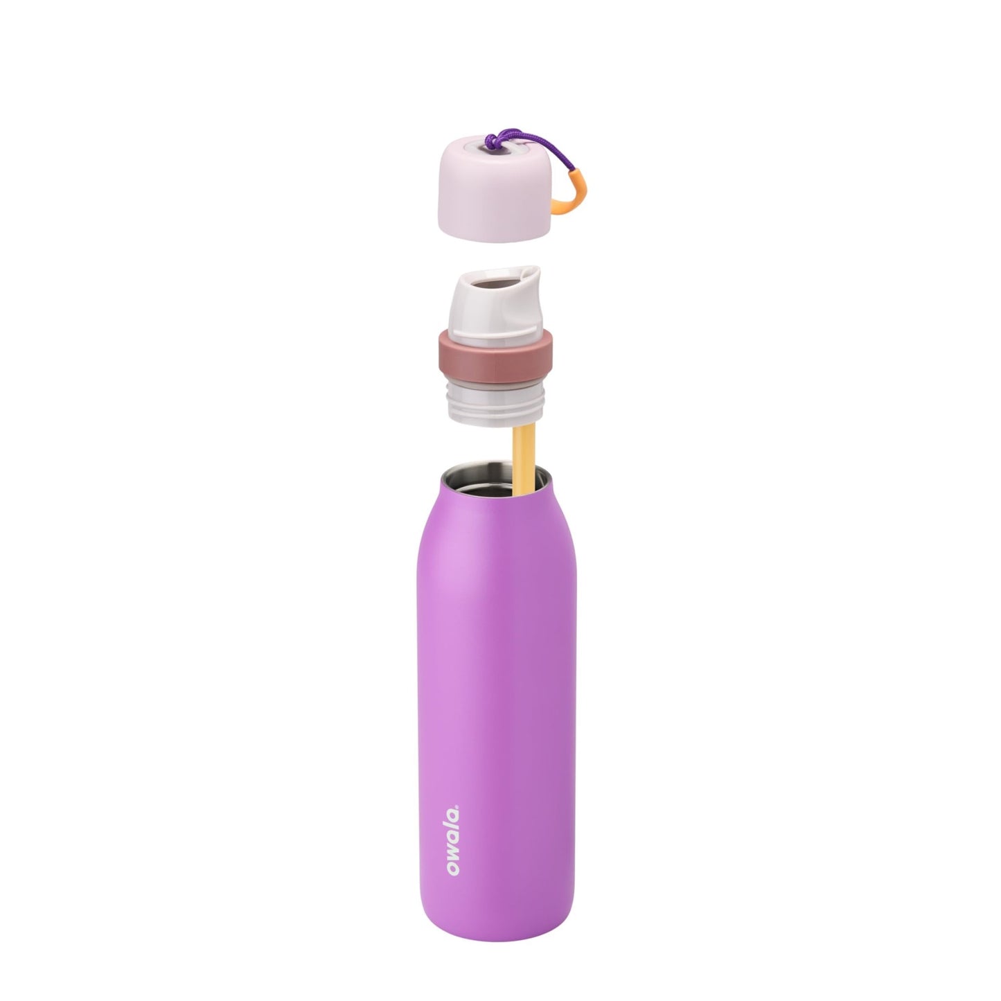 Owala FreeSip Twist Insulated Stainless Steel Water Bottle with Straw for Sports and Travel, BPA - Free, 24 - oz, Purple/Purple (California Grapevine) - 7DAY'S