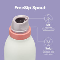 Owala FreeSip Twist Insulated Stainless Steel Water Bottle with Straw for Sports and Travel, BPA - Free, 24 - oz, Purple/Purple (California Grapevine) - 7DAY'S
