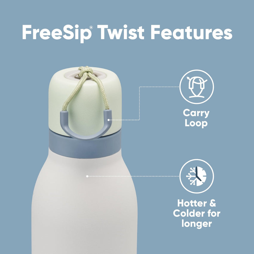 Owala FreeSip Twist Insulated Stainless Steel Water Bottle with Straw for Sports and Travel, BPA - Free, 24 - oz, Purple/Purple (California Grapevine) - 7DAY'S