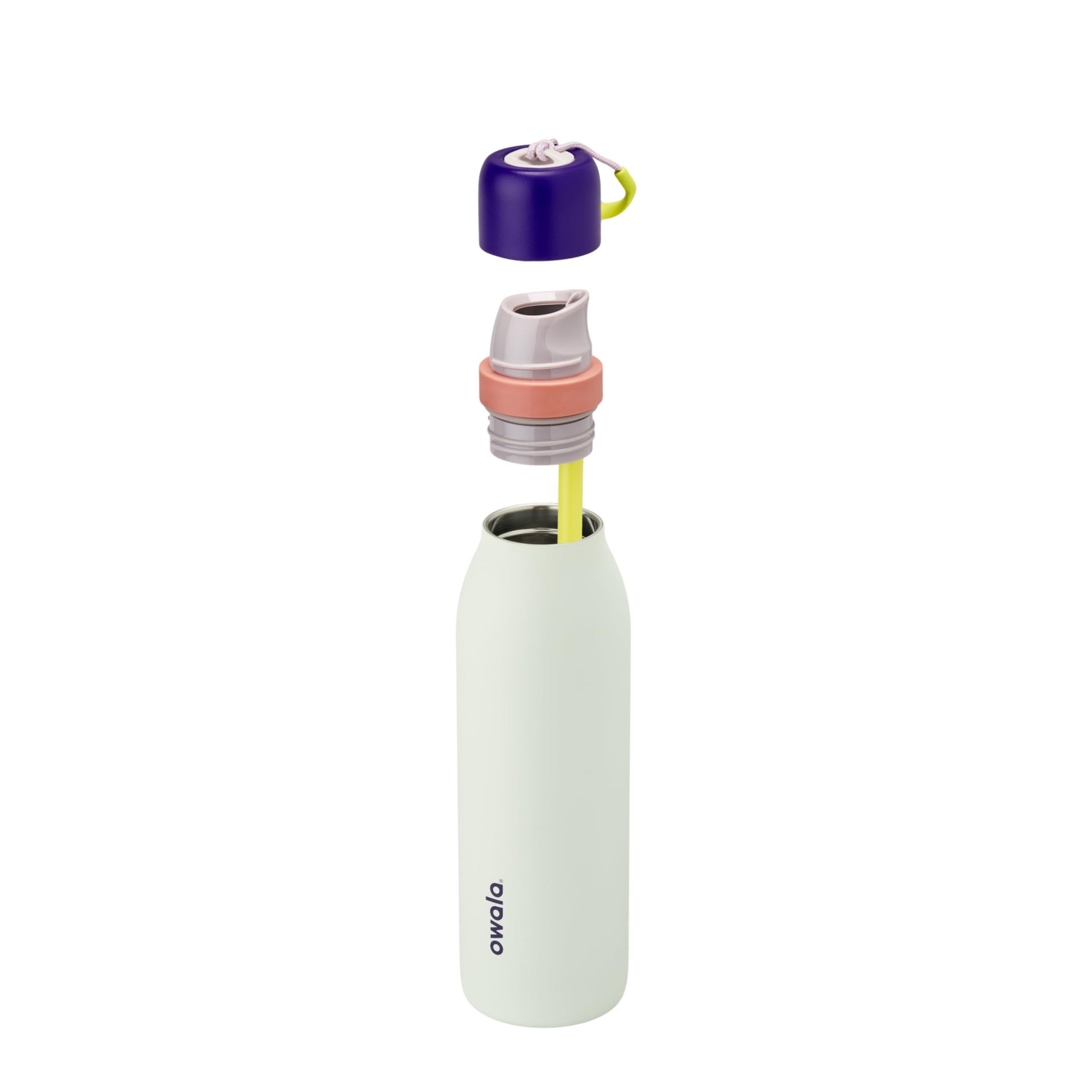 Owala FreeSip Twist Insulated Stainless Steel Water Bottle with Straw for Sports and Travel, BPA - Free, 24 - oz, Purple/Purple (California Grapevine) - 7DAY'S