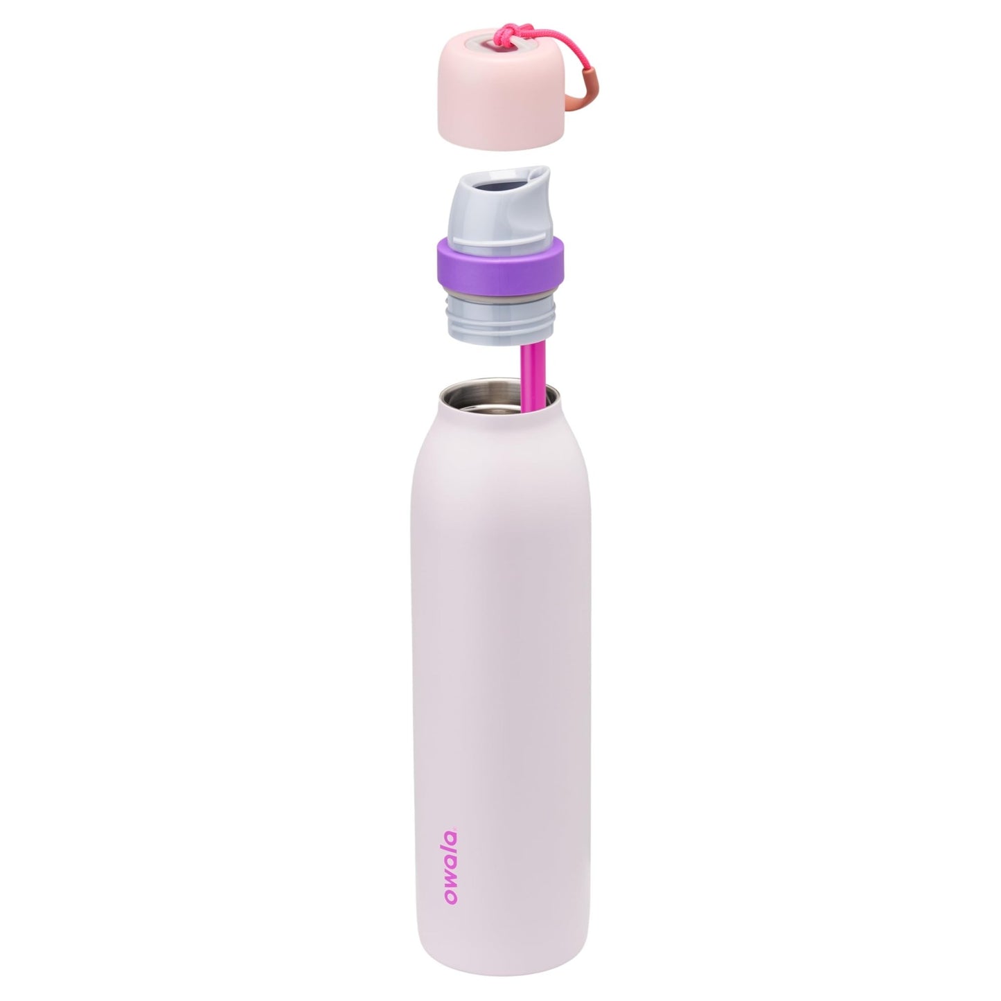 Owala FreeSip Twist Insulated Stainless Steel Water Bottle with Straw for Sports and Travel, BPA - Free, 24 - oz, Purple/Purple (California Grapevine) - 7DAY'S
