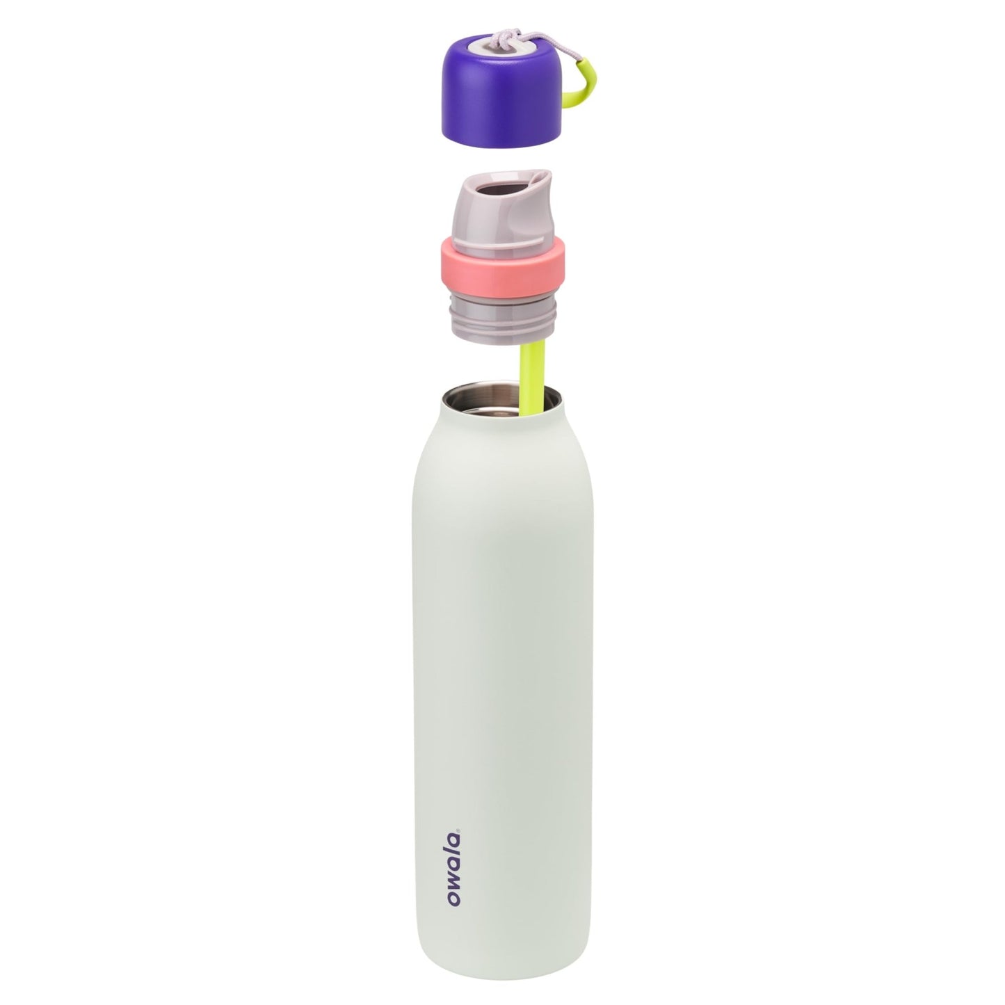 Owala FreeSip Twist Insulated Stainless Steel Water Bottle with Straw for Sports and Travel, BPA - Free, 24 - oz, Purple/Purple (California Grapevine) - 7DAY'S