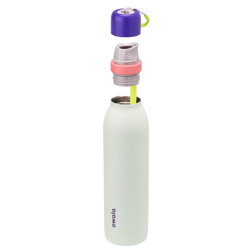 Owala FreeSip Twist Insulated Stainless Steel Water Bottle with Straw for Sports and Travel, BPA - Free, 24 - oz, Purple/Purple (California Grapevine) - 7DAY'S