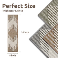 PADOOR 15PC Stair - Treads Non Slip, 3D Peel and Stick Stair Treads for Wooden Steps Indoor, Stair - Carpet Treads Washable Reusable Adhesive Stair - Runner Rugs for Kids and Dogs 8"x30" Brown - 7DAY'S