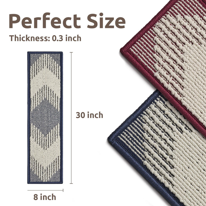 PADOOR 15PC Stair - Treads Non Slip, 3D Peel and Stick Stair Treads for Wooden Steps Indoor, Stair - Carpet Treads Washable Reusable Adhesive Stair - Runner Rugs for Kids and Dogs 8"x30" Brown - 7DAY'S