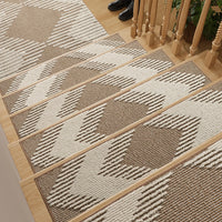PADOOR 15PC Stair - Treads Non Slip, 3D Peel and Stick Stair Treads for Wooden Steps Indoor, Stair - Carpet Treads Washable Reusable Adhesive Stair - Runner Rugs for Kids and Dogs 8"x30" Brown - 7DAY'S
