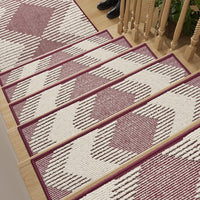 PADOOR 15PC Stair - Treads Non Slip, 3D Peel and Stick Stair Treads for Wooden Steps Indoor, Stair - Carpet Treads Washable Reusable Adhesive Stair - Runner Rugs for Kids and Dogs 8"x30" Brown - 7DAY'S