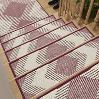PADOOR 15PC Stair - Treads Non Slip, 3D Peel and Stick Stair Treads for Wooden Steps Indoor, Stair - Carpet Treads Washable Reusable Adhesive Stair - Runner Rugs for Kids and Dogs 8"x30" Brown - 7DAY'S