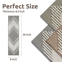 PADOOR 15PC Stair - Treads Non Slip, 3D Peel and Stick Stair Treads for Wooden Steps Indoor, Stair - Carpet Treads Washable Reusable Adhesive Stair - Runner Rugs for Kids and Dogs 8"x30" Brown - 7DAY'S