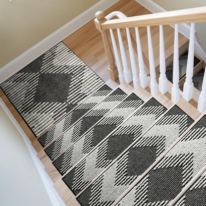 PADOOR 15PC Stair - Treads Non Slip, 3D Peel and Stick Stair Treads for Wooden Steps Indoor, Stair - Carpet Treads Washable Reusable Adhesive Stair - Runner Rugs for Kids and Dogs 8"x30" Brown - 7DAY'S